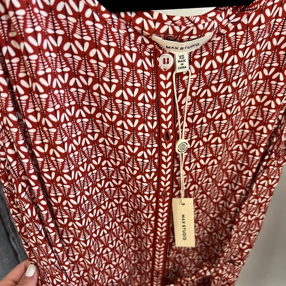 Max Studio Dress - Burnt Orange - Picture 3 of 3